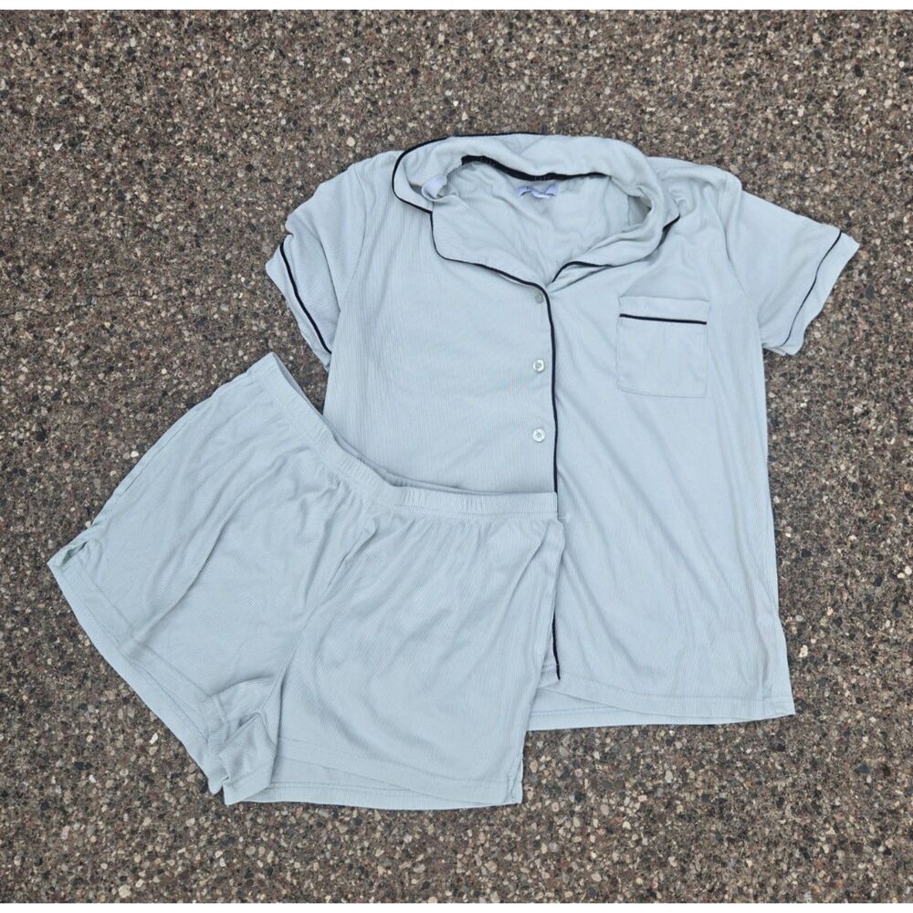 Women's Nicole Miller Matching Soft Two Piece Summer Pajama Set Medium